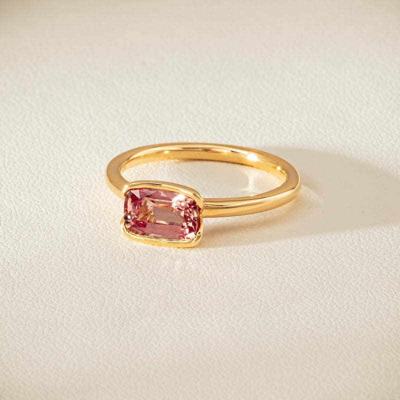 18ct Yellow Gold 1.75ct Pink Sapphire Elle Ring - Ring - Walker & Hall