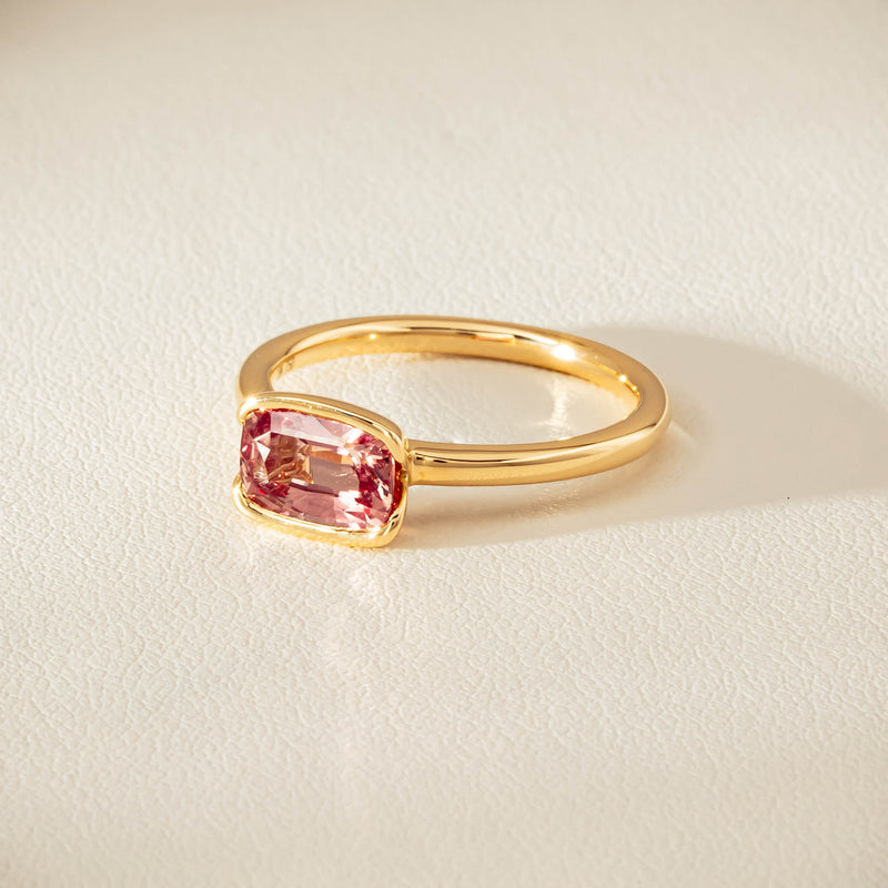18ct Yellow Gold 1.75ct Pink Sapphire Elle Ring - Ring - Walker & Hall