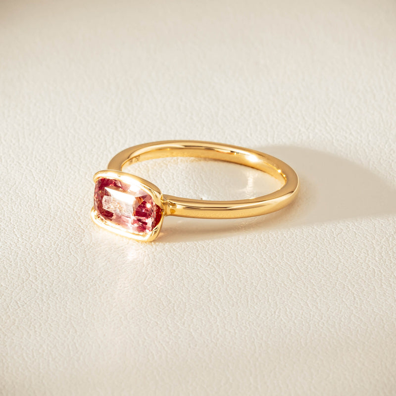 18ct Yellow Gold 1.75ct Pink Sapphire Elle Ring - Ring - Walker & Hall