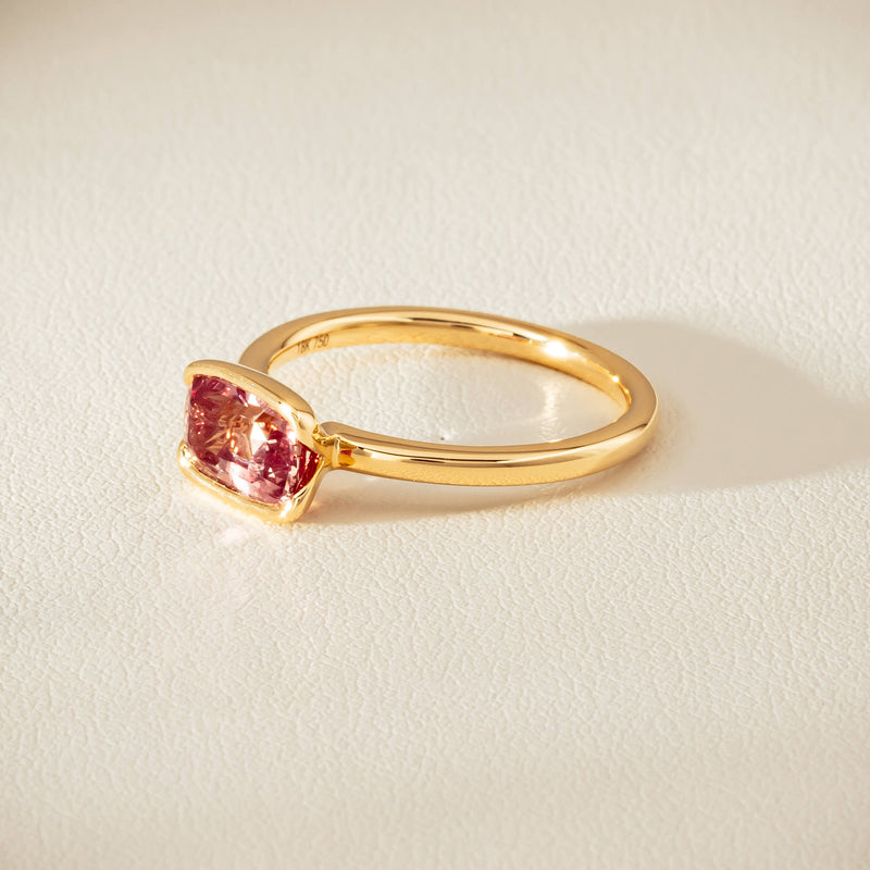 18ct Yellow Gold 1.75ct Pink Sapphire Elle Ring - Ring - Walker & Hall