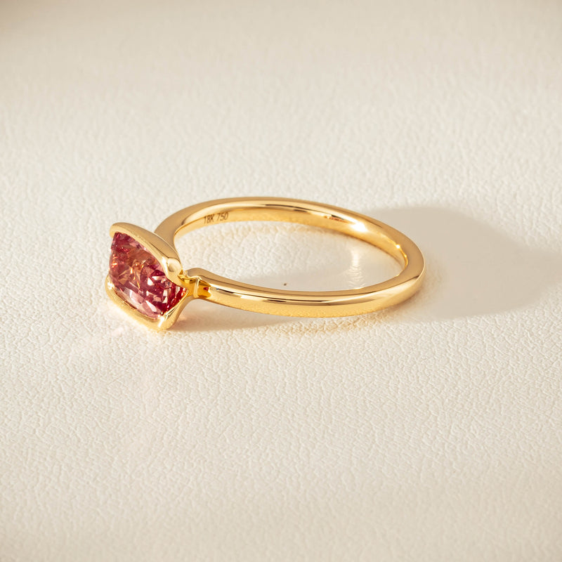 18ct Yellow Gold 1.75ct Pink Sapphire Elle Ring - Ring - Walker & Hall