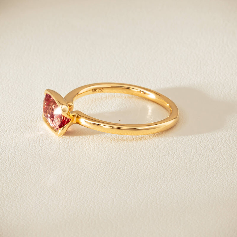 18ct Yellow Gold 1.75ct Pink Sapphire Elle Ring - Ring - Walker & Hall
