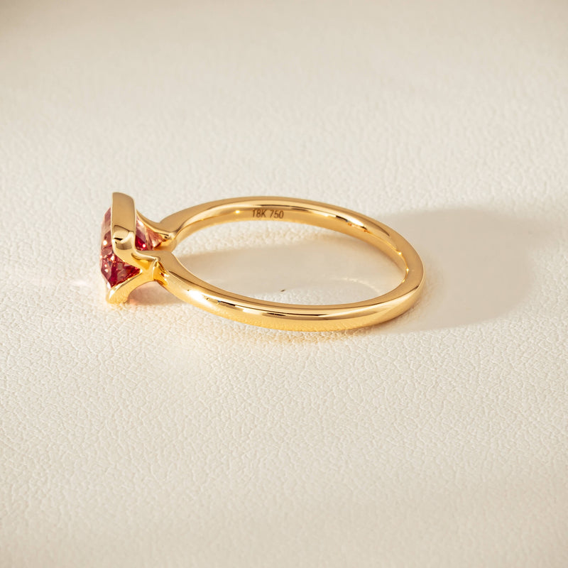 18ct Yellow Gold 1.75ct Pink Sapphire Elle Ring - Ring - Walker & Hall