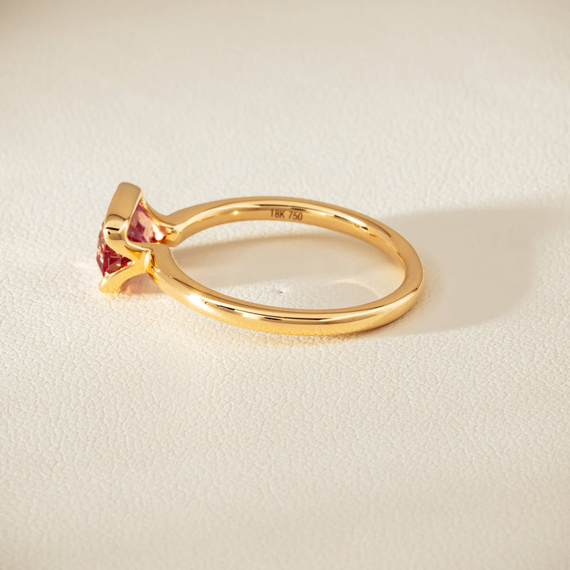18ct Yellow Gold 1.75ct Pink Sapphire Elle Ring - Ring - Walker & Hall
