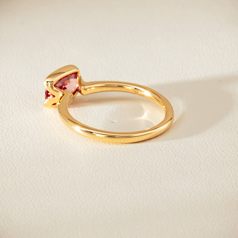 18ct Yellow Gold 1.75ct Pink Sapphire Elle Ring - Ring - Walker & Hall