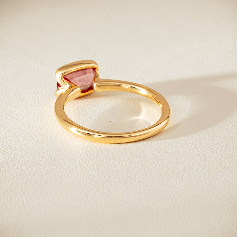 18ct Yellow Gold 1.75ct Pink Sapphire Elle Ring - Ring - Walker & Hall