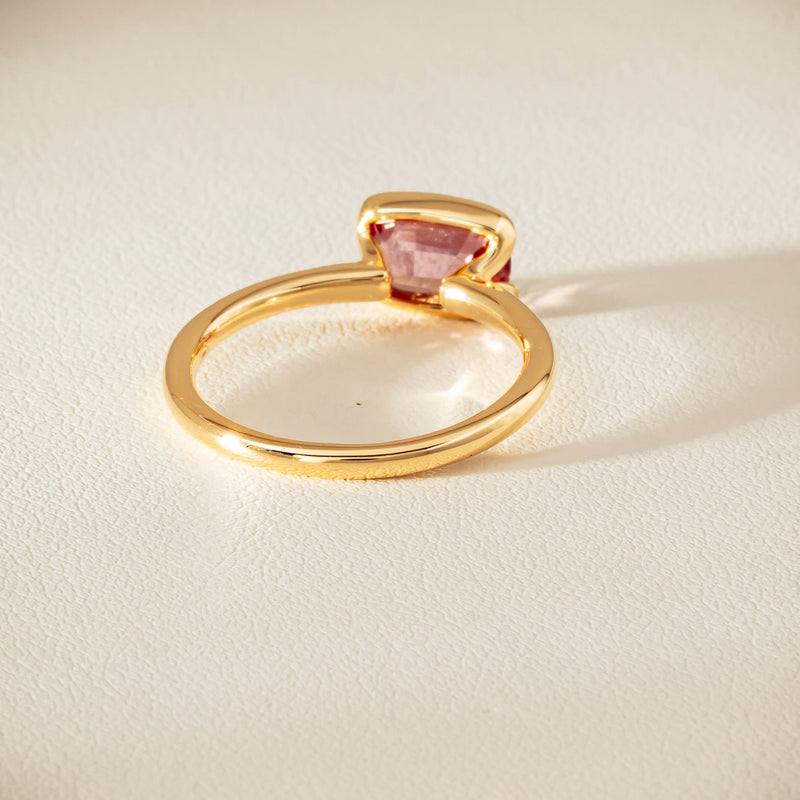 18ct Yellow Gold 1.75ct Pink Sapphire Elle Ring - Ring - Walker & Hall