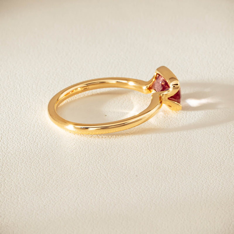 18ct Yellow Gold 1.75ct Pink Sapphire Elle Ring - Ring - Walker & Hall