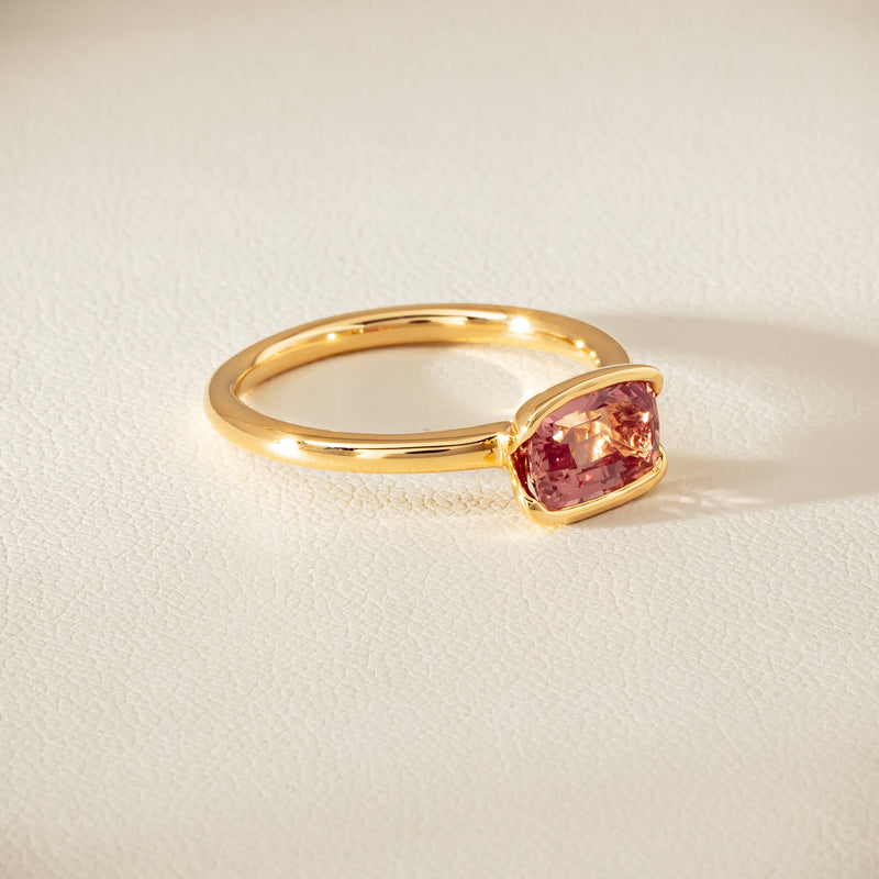 18ct Yellow Gold 1.75ct Pink Sapphire Elle Ring - Ring - Walker & Hall