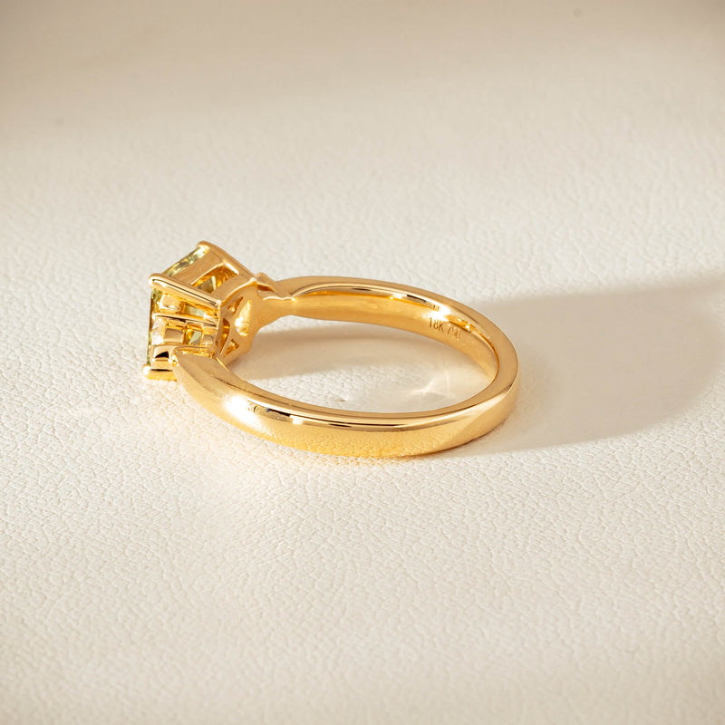 18ct Yellow Gold 1.56ct Green Sapphire & Diamond Ayla Ring - Ring - Walker & Hall