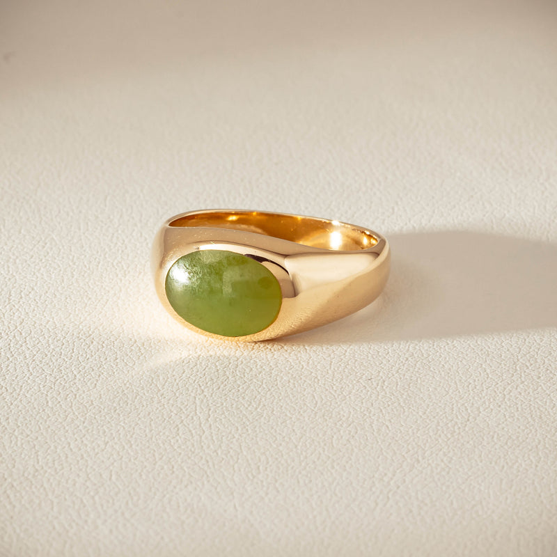 Deja Vu 9ct Yellow Gold Greenstone Ring - Ring - Walker & Hall