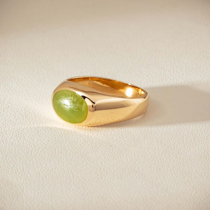 Deja Vu 9ct Yellow Gold Greenstone Ring - Ring - Walker & Hall