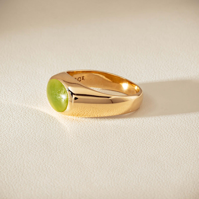 Deja Vu 9ct Yellow Gold Greenstone Ring - Ring - Walker & Hall