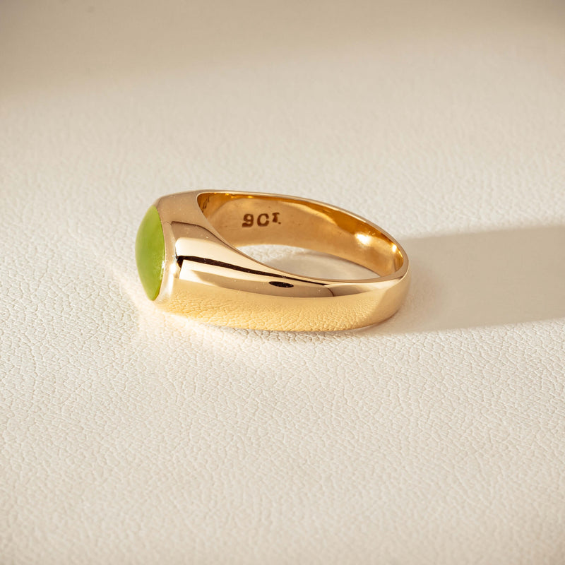 Deja Vu 9ct Yellow Gold Greenstone Ring - Ring - Walker & Hall