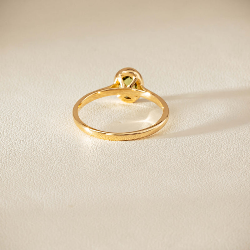 9ct Yellow Gold Peridot Iris Ring - Ring - Walker & Hall