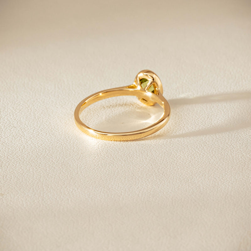 9ct Yellow Gold Peridot Iris Ring - Ring - Walker & Hall
