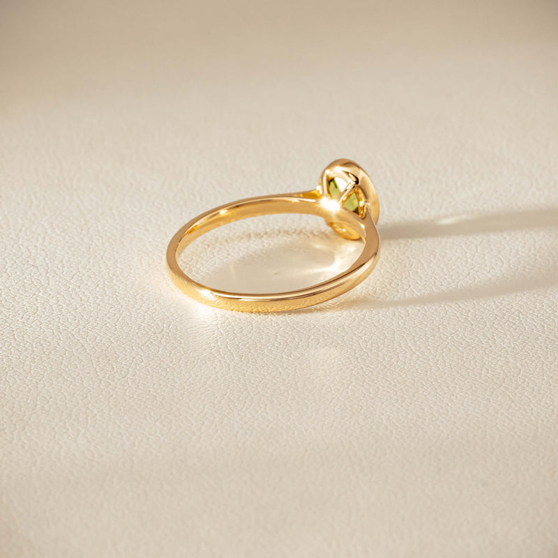 9ct Yellow Gold Peridot Iris Ring - Ring - Walker & Hall