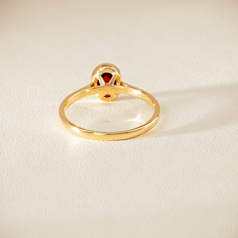 9ct Yellow Gold Garnet Iris Ring - Ring - Walker & Hall