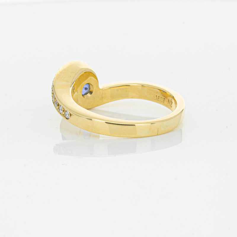 Deja Vu 18ct Yellow Gold 1.28ct Sapphire & Diamond Ring - Ring - Walker & Hall