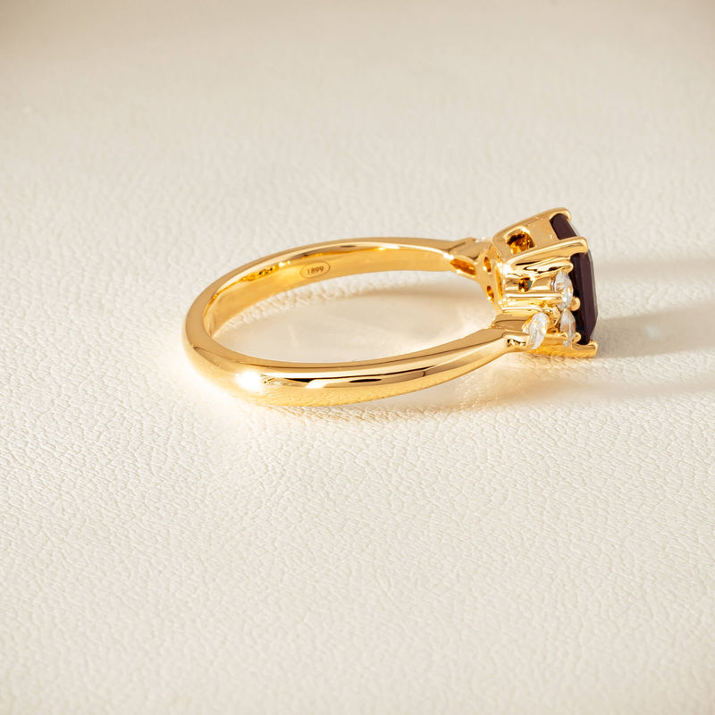 18ct Yellow Gold 1.52ct Teal Sapphire & Diamond Oriana Ring - Ring - Walker & Hall