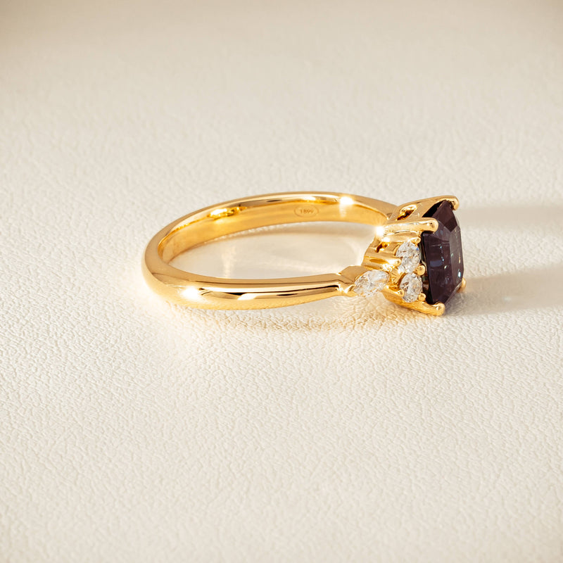 18ct Yellow Gold 1.52ct Teal Sapphire & Diamond Oriana Ring - Ring - Walker & Hall