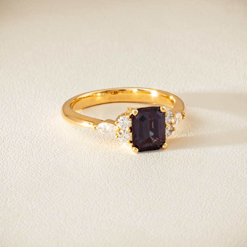 18ct Yellow Gold 1.52ct Teal Sapphire & Diamond Oriana Ring - Ring - Walker & Hall
