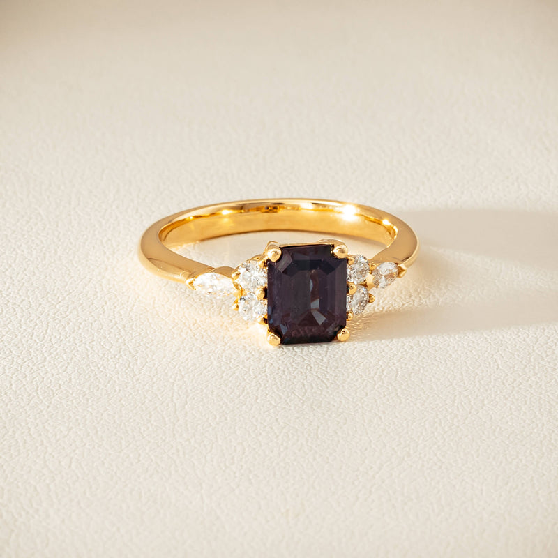 18ct Yellow Gold 1.52ct Teal Sapphire & Diamond Oriana Ring - Ring - Walker & Hall