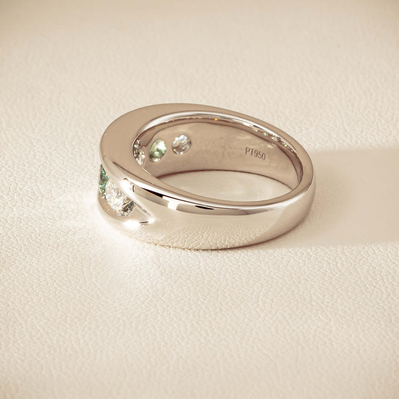 Platinum Green Sapphire & Diamond Eugenie Ring - Ring - Walker & Hall