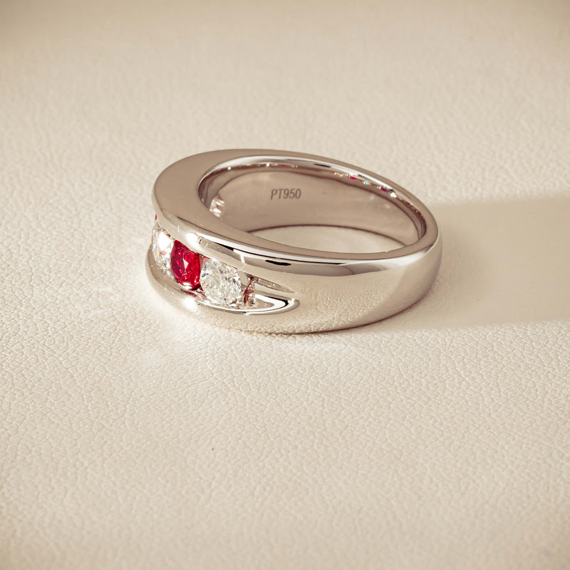 Platinum Ruby & Diamond Eugenie Ring - Ring - Walker & Hall