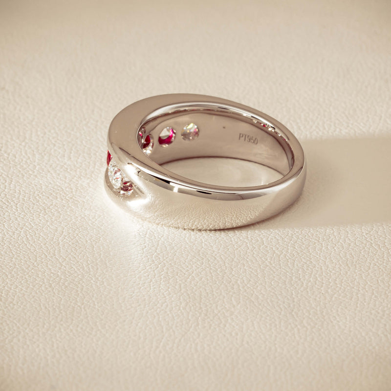 Platinum Ruby & Diamond Eugenie Ring - Ring - Walker & Hall