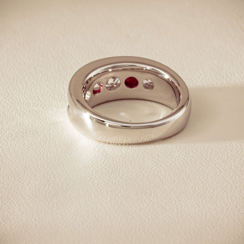 Platinum Ruby & Diamond Eugenie Ring - Ring - Walker & Hall