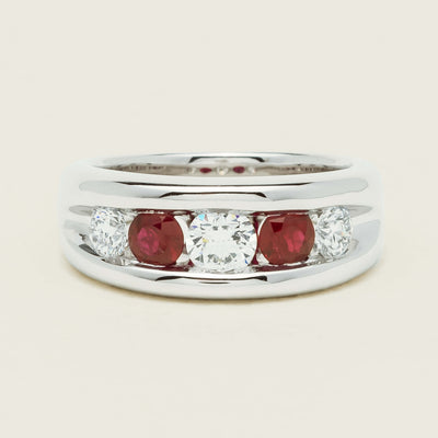 Platinum Ruby & Diamond Eugenie Ring - Ring - Walker & Hall