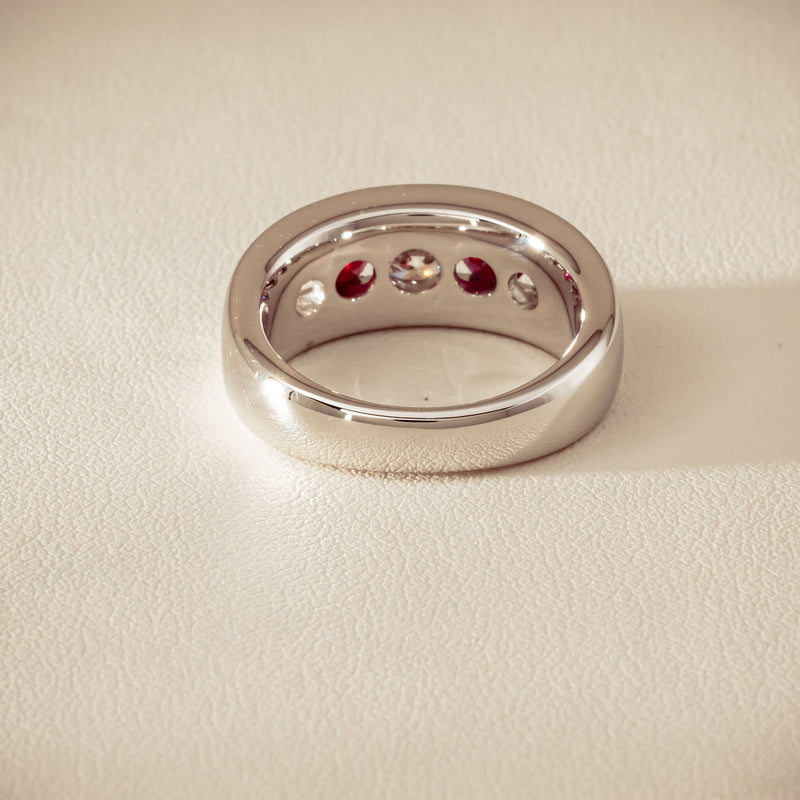 Platinum Ruby & Diamond Eugenie Ring - Ring - Walker & Hall