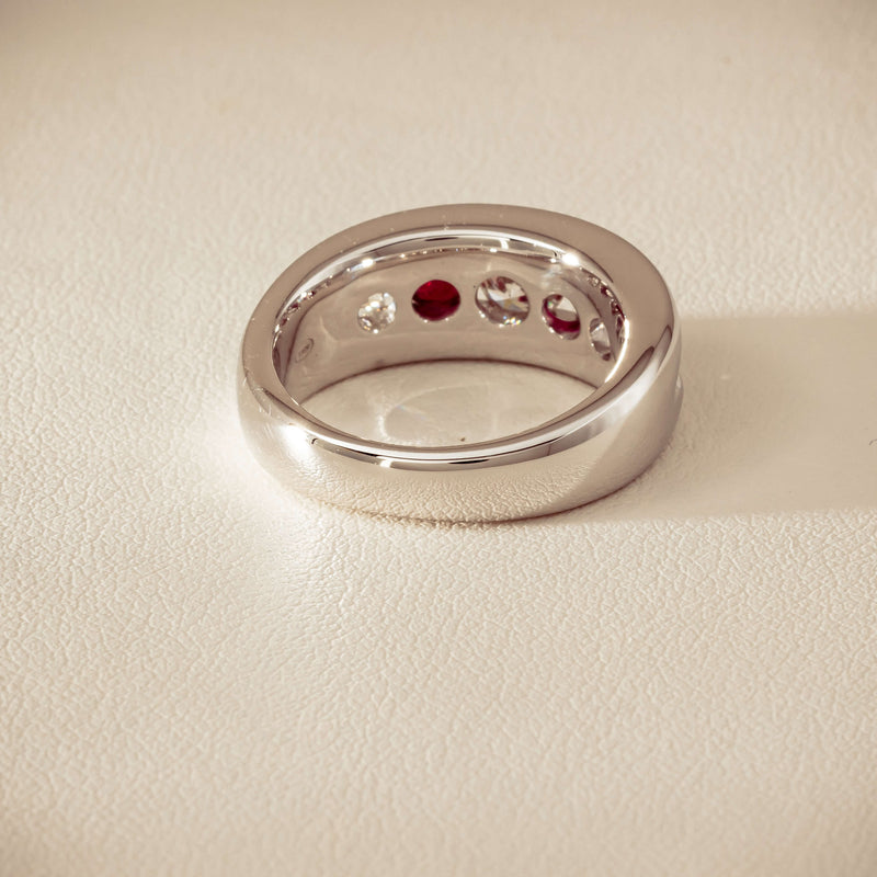 Platinum Ruby & Diamond Eugenie Ring - Ring - Walker & Hall
