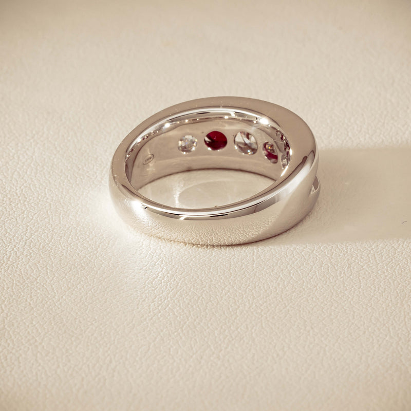 Platinum Ruby & Diamond Eugenie Ring - Ring - Walker & Hall
