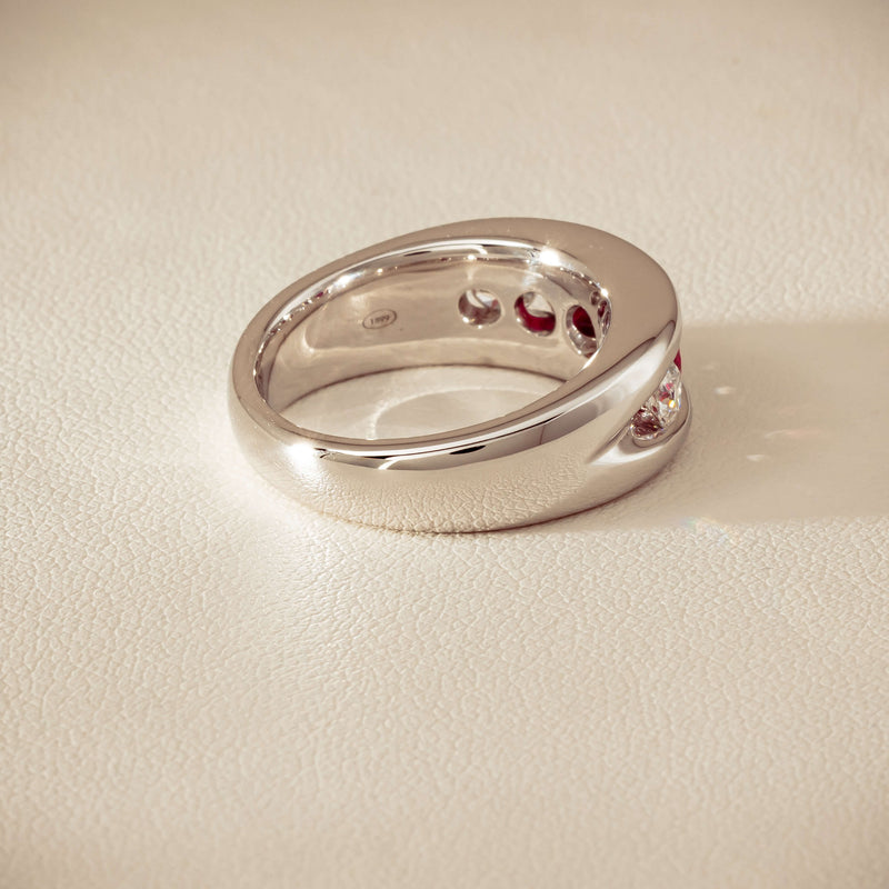 Platinum Ruby & Diamond Eugenie Ring - Ring - Walker & Hall