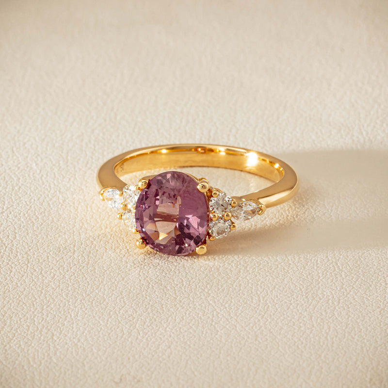 18ct Yellow Gold 2.49ct Padparadscha Sapphire Oriana Ring - Ring - Walker & Hall