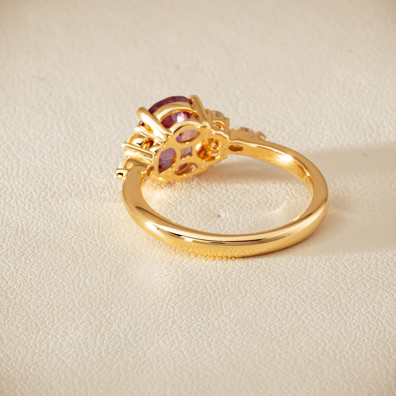 18ct Yellow Gold 2.49ct Padparadscha Sapphire Oriana Ring - Ring - Walker & Hall
