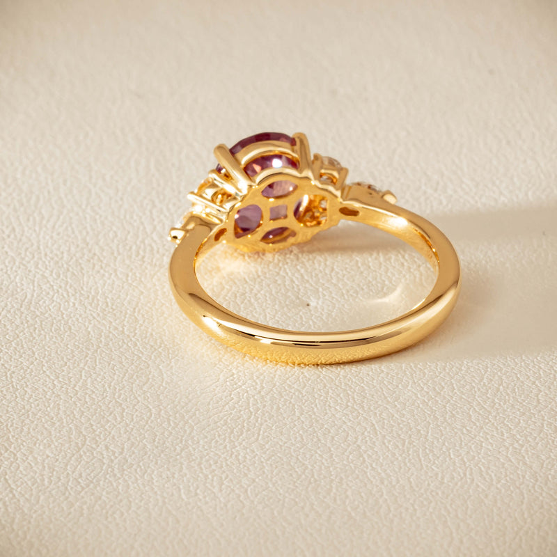18ct Yellow Gold 2.49ct Padparadscha Sapphire Oriana Ring - Ring - Walker & Hall