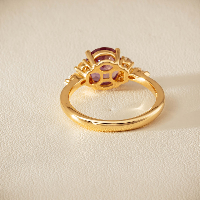 18ct Yellow Gold 2.49ct Padparadscha Sapphire Oriana Ring - Ring - Walker & Hall