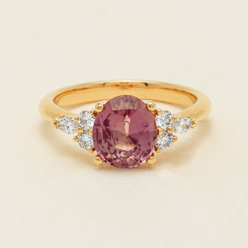 18ct Yellow Gold 2.49ct Padparadscha Sapphire Oriana Ring - Ring - Walker & Hall
