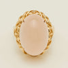 Deja Vu 18ct Yellow Gold Rose Quartz Cocktail Ring