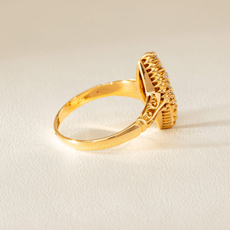 Deja Vu 18ct Yellow Gold .50ct Sapphire Marquise Ring - Ring - Walker & Hall