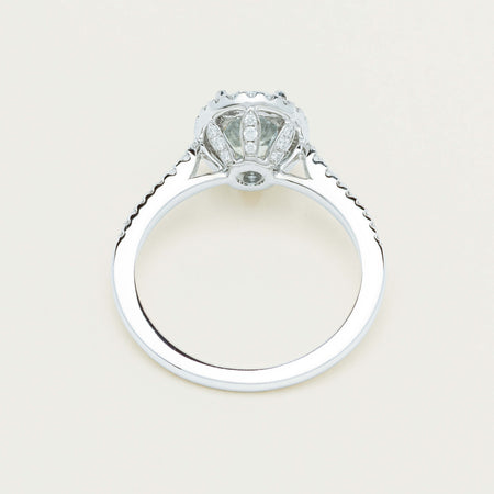 18ct White Gold 1.15ct Aquamarine & Diamond Sierra Ring