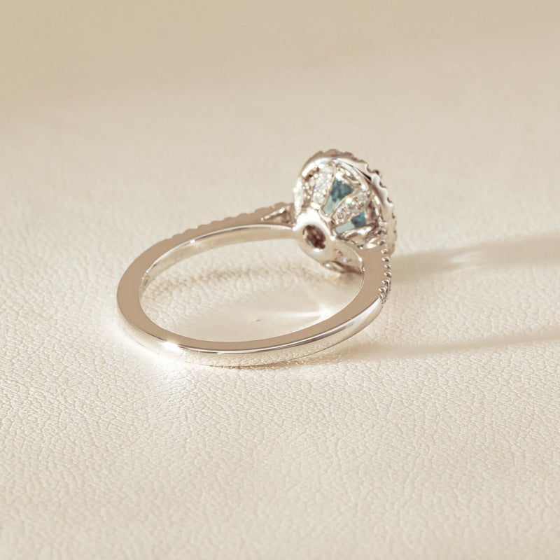 18ct White Gold 1.15ct Aquamarine & Diamond Sierra Ring - Ring - Walker & Hall