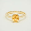 9ct Yellow Gold Yellow Tourmaline Rubover Set Ring - Ring - Walker & Hall