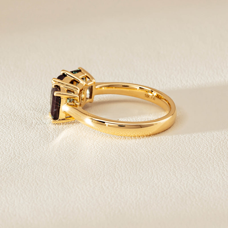 18ct Yellow Gold 3.69ct Green Sapphire Odyssey Ring - Ring - Walker & Hall