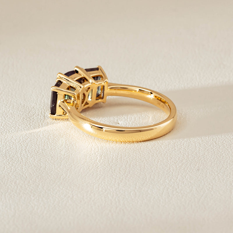 18ct Yellow Gold 3.69ct Green Sapphire Odyssey Ring - Ring - Walker & Hall