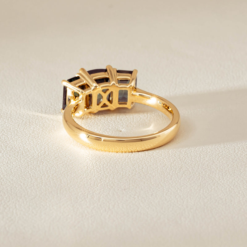 18ct Yellow Gold 3.69ct Green Sapphire Odyssey Ring - Ring - Walker & Hall