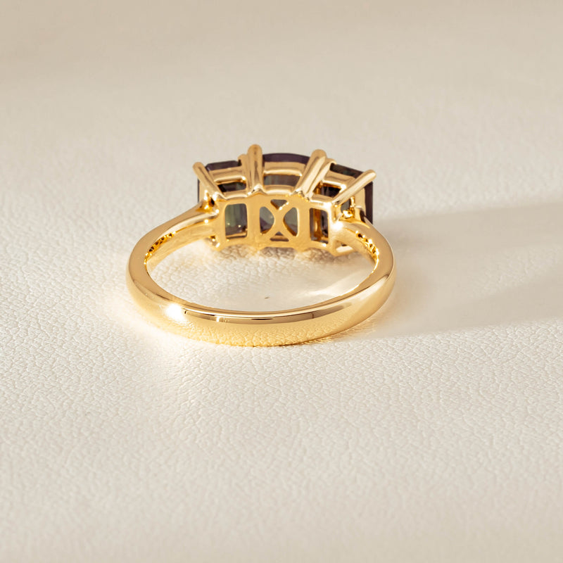 18ct Yellow Gold 3.69ct Green Sapphire Odyssey Ring - Ring - Walker & Hall
